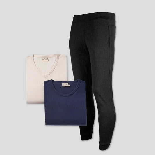 Women's Lounging Pack: 2x T-Shirts & Arms of Andes Sweatpants