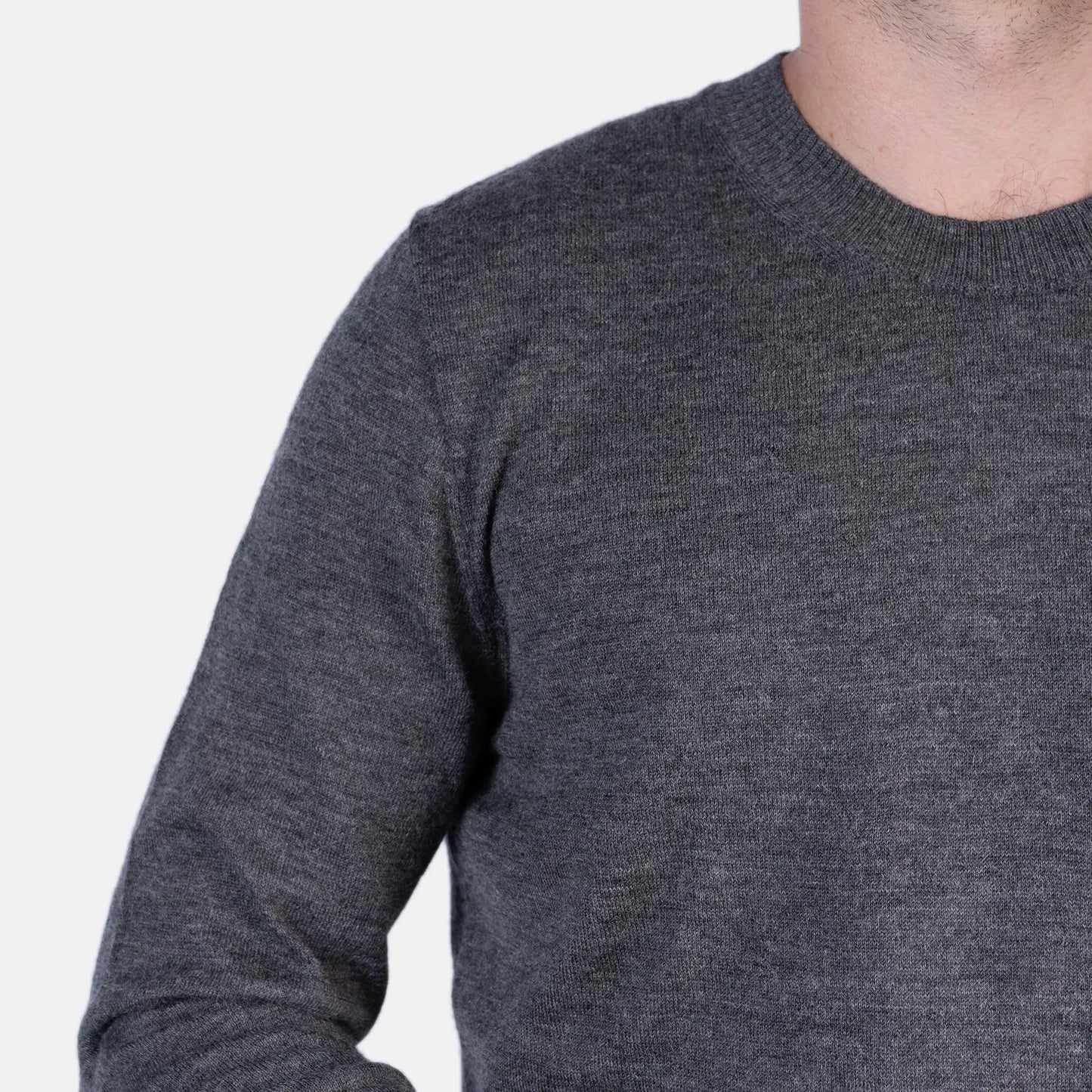 men organic alpaca wool turtleneck sweater color gray