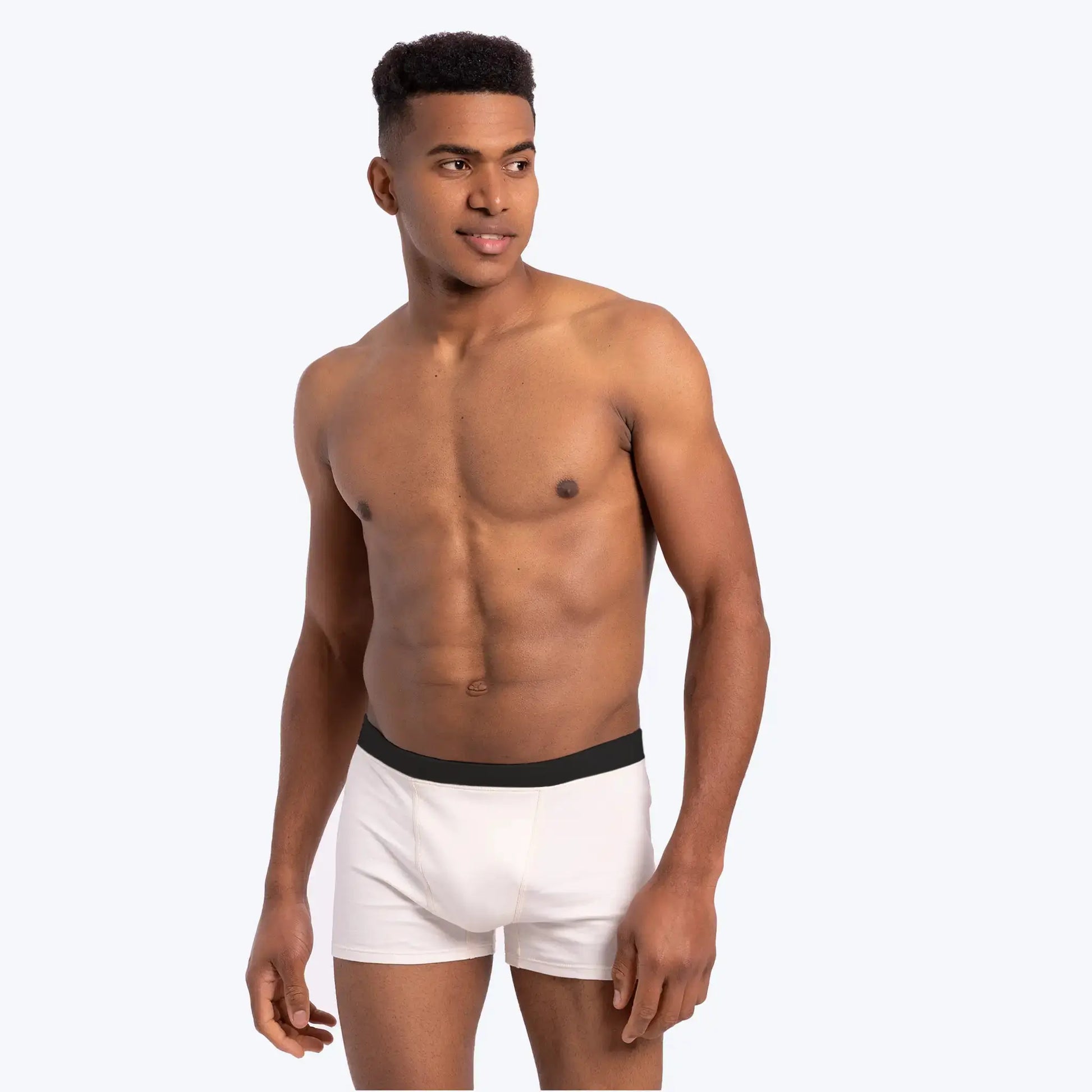 Men's Organic Pima Cotton Boxer Briefs color undyed