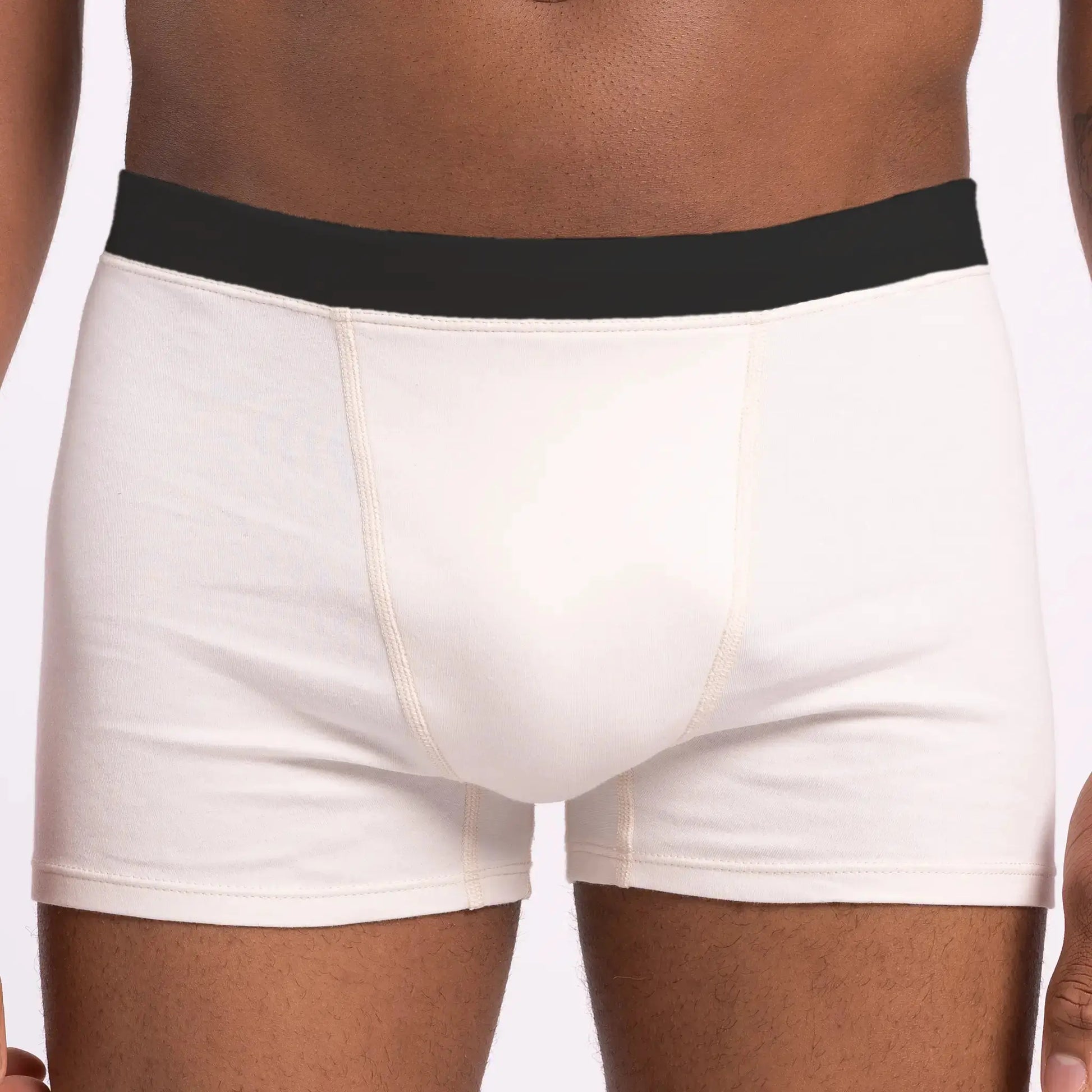 Men's Organic Pima Cotton Boxer Briefs color undyed