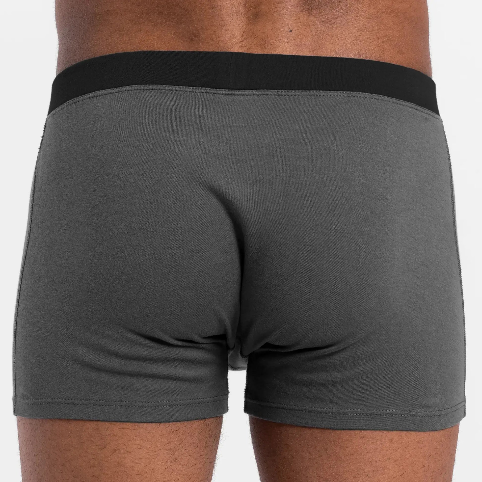 Men's Organic Pima Cotton Boxer Briefs color gray