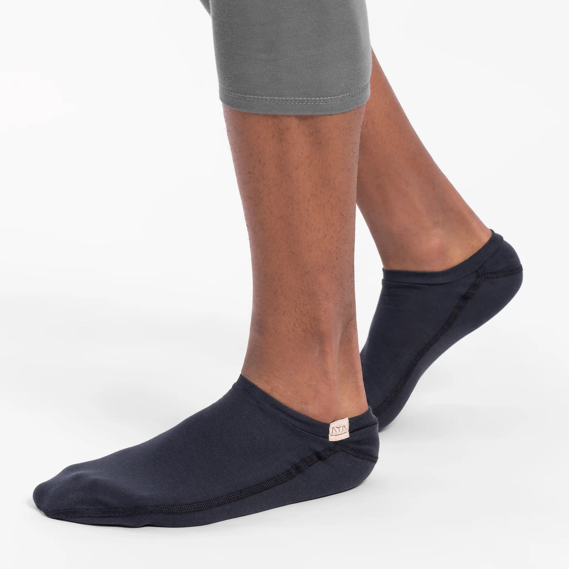 unisex slipper socks organic cotton color navy blue