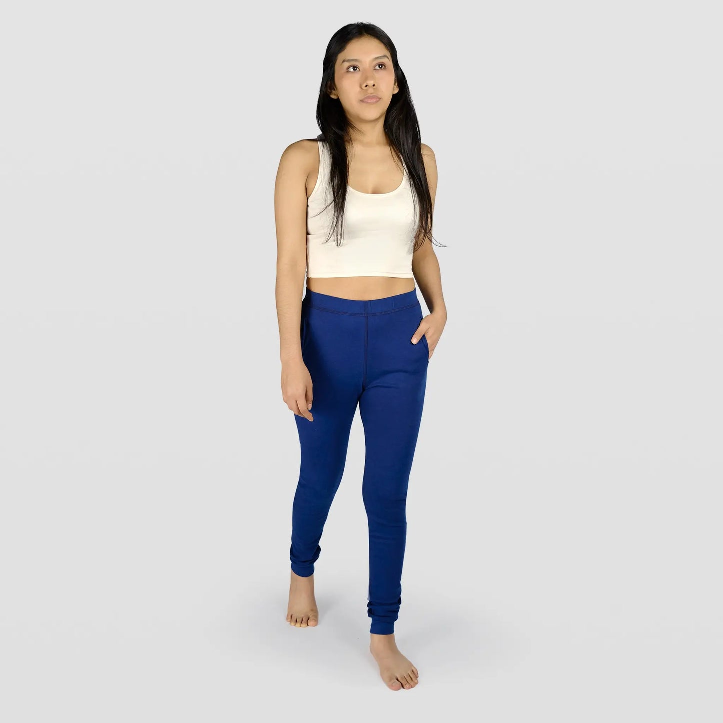 womens all natural joggers color natural blue