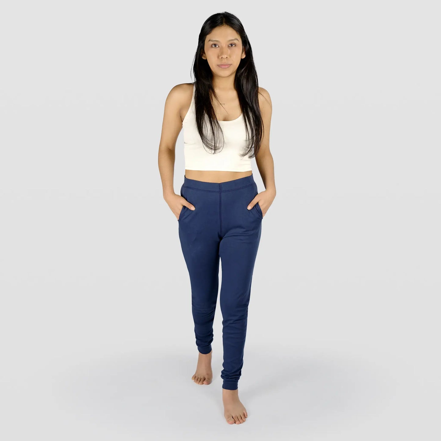 womens all ecological joggers color navy blue