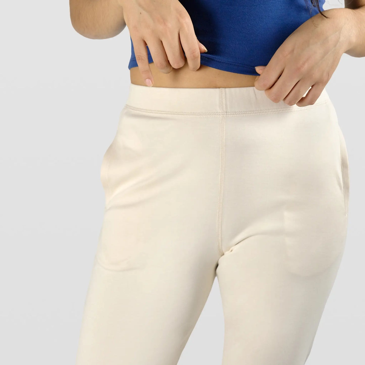 womens all natural joggers color undyed