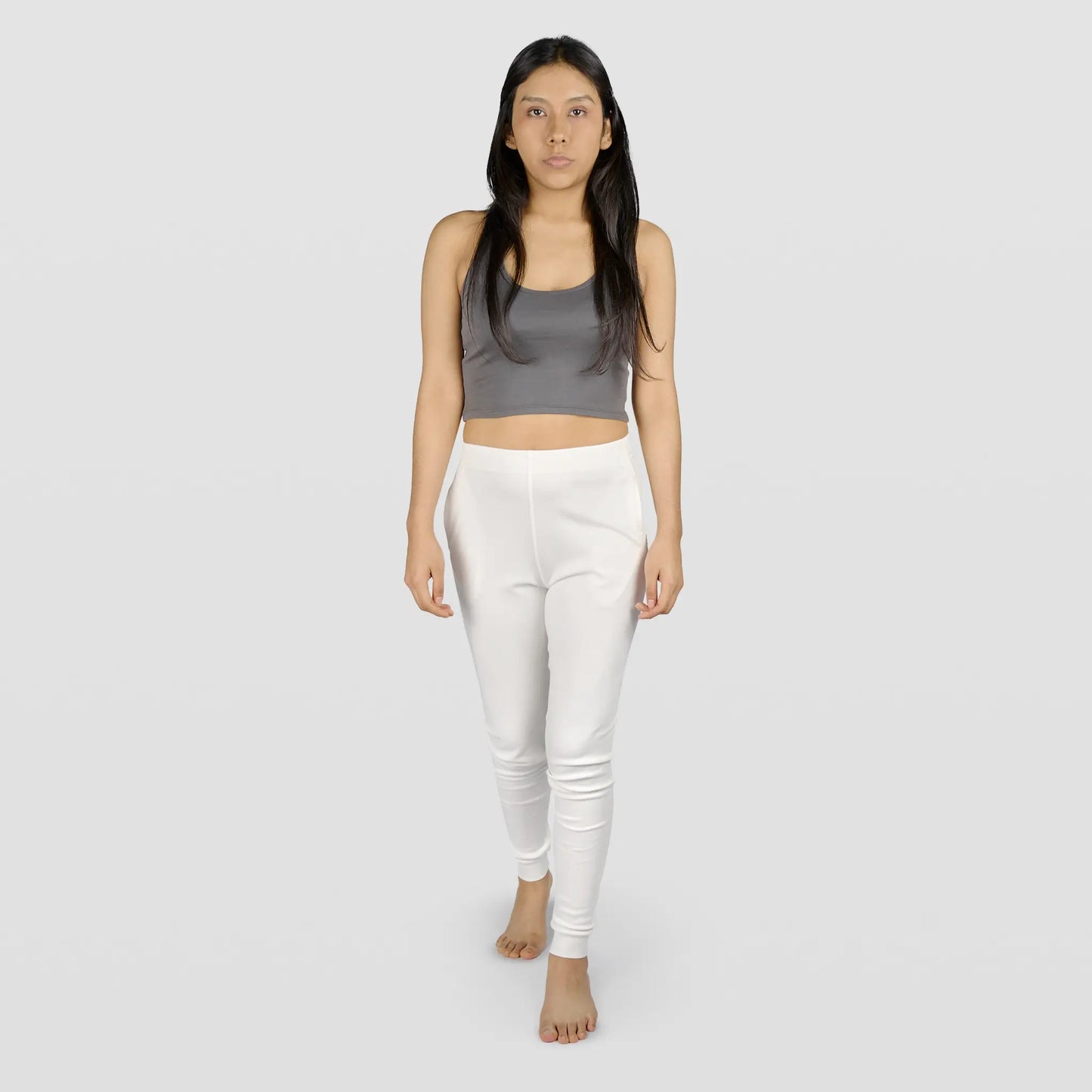 womens sustainable joggers color white