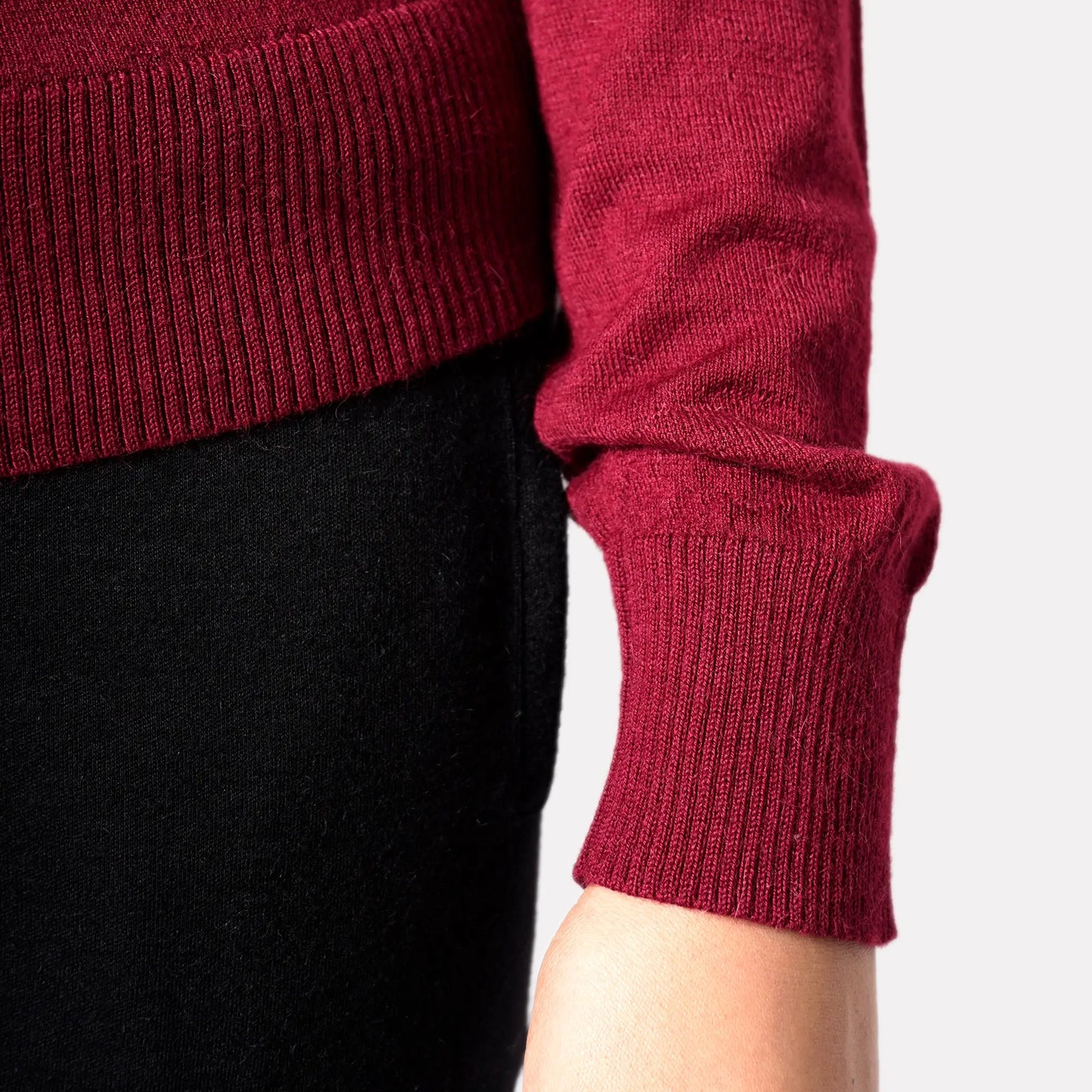 womens alpaca wool organic cardigan color dark red