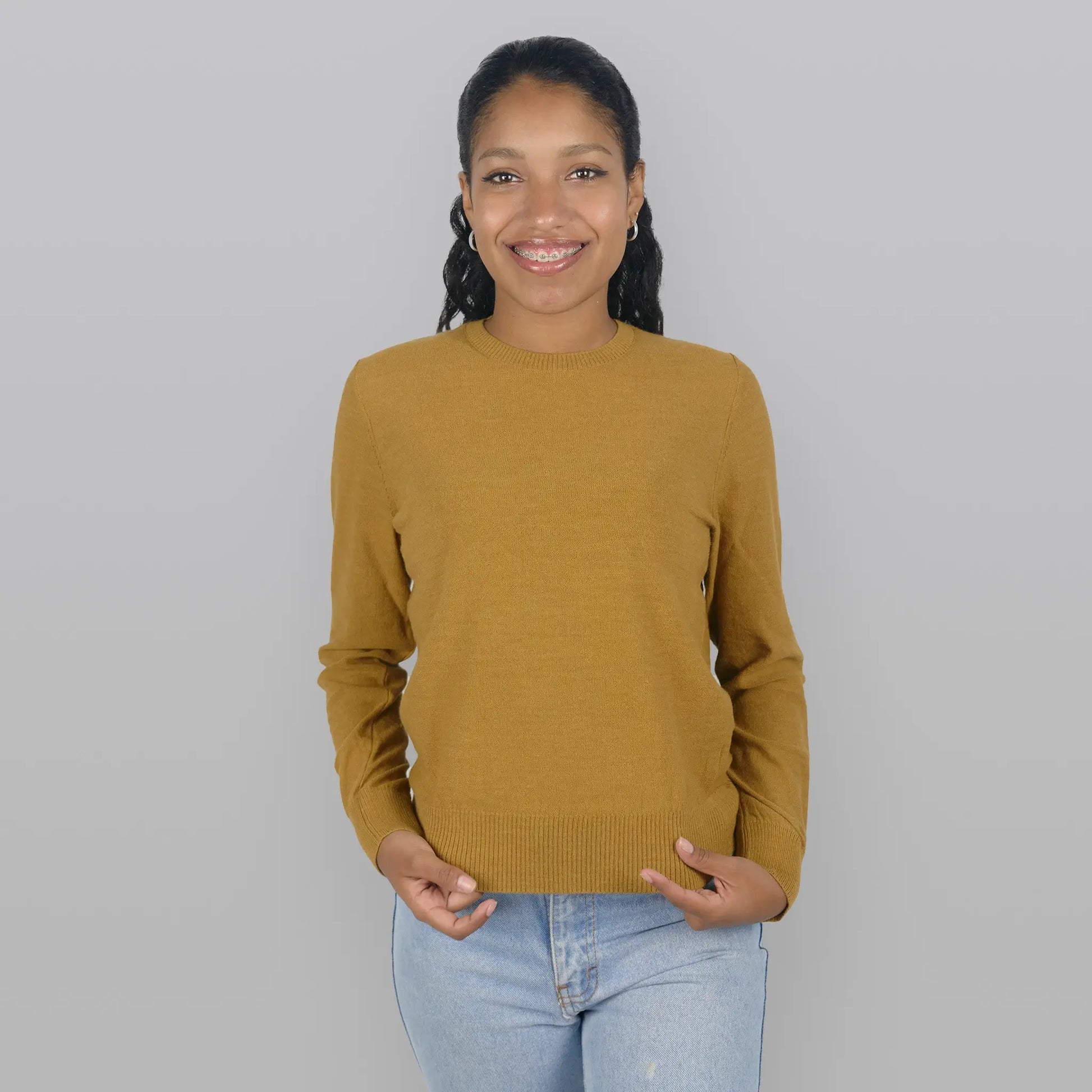 Women's Alpaca Wool Sweater color beige