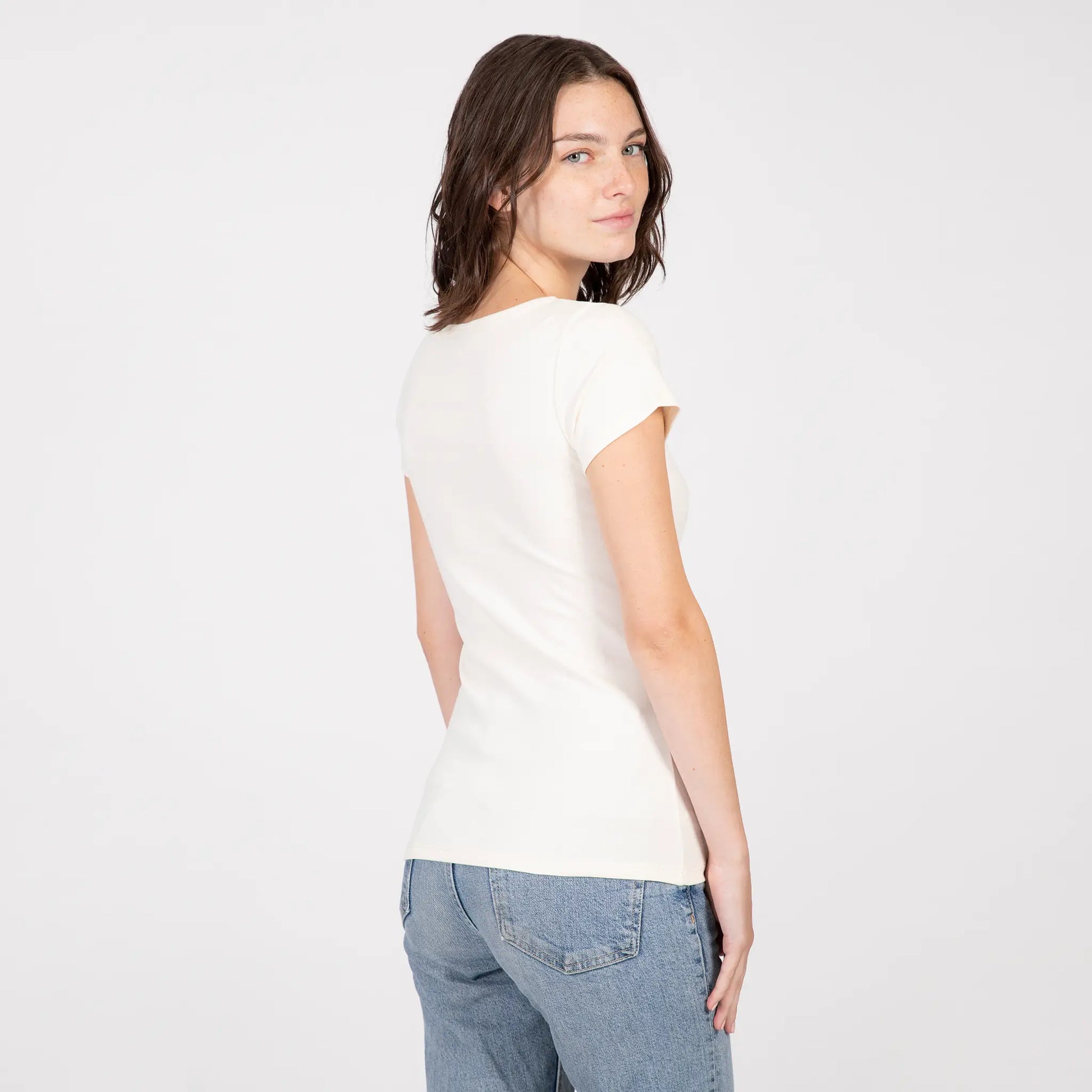 Women's Organic Pima Cotton T-Shirt color Undyed