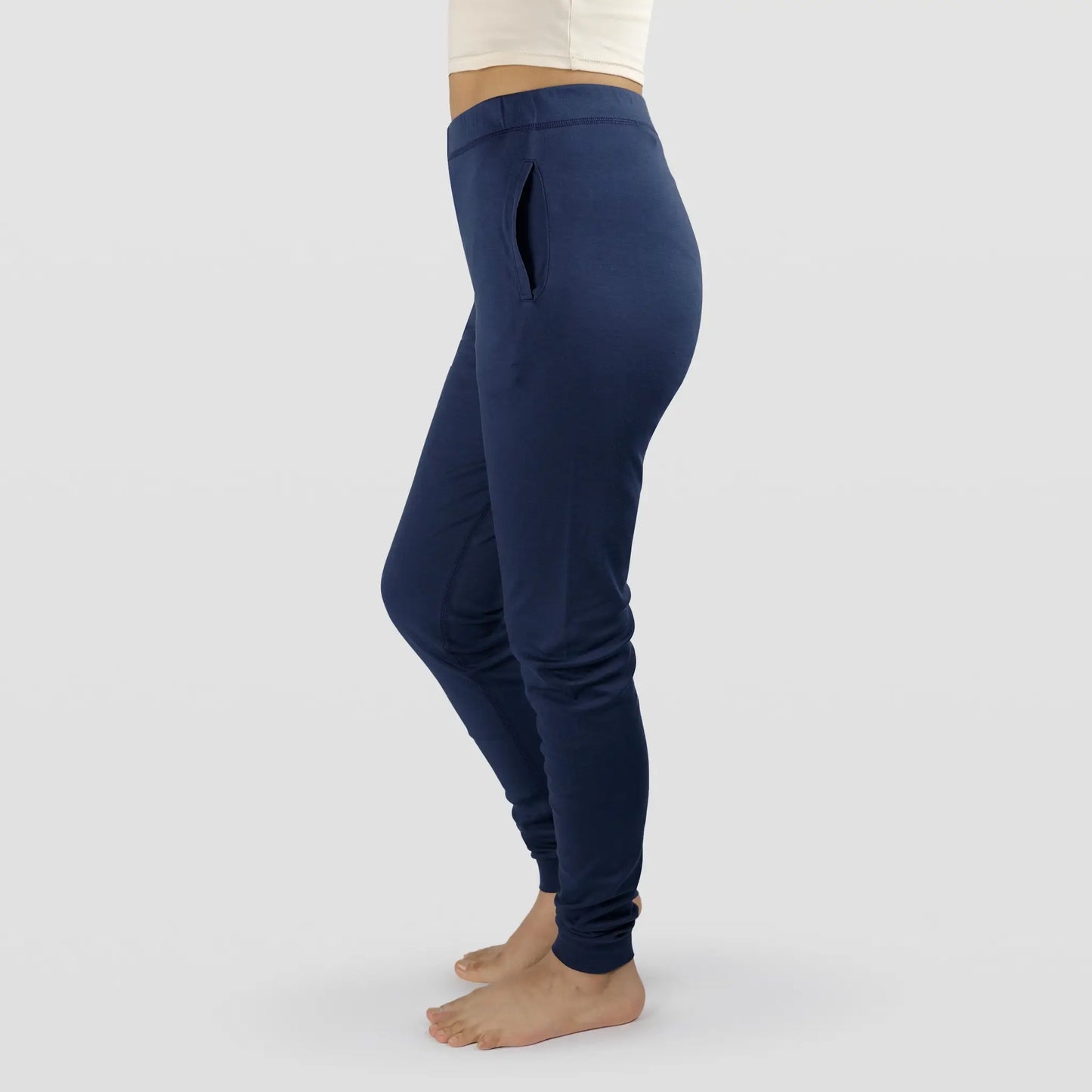 womens ecological joggers color navy blue