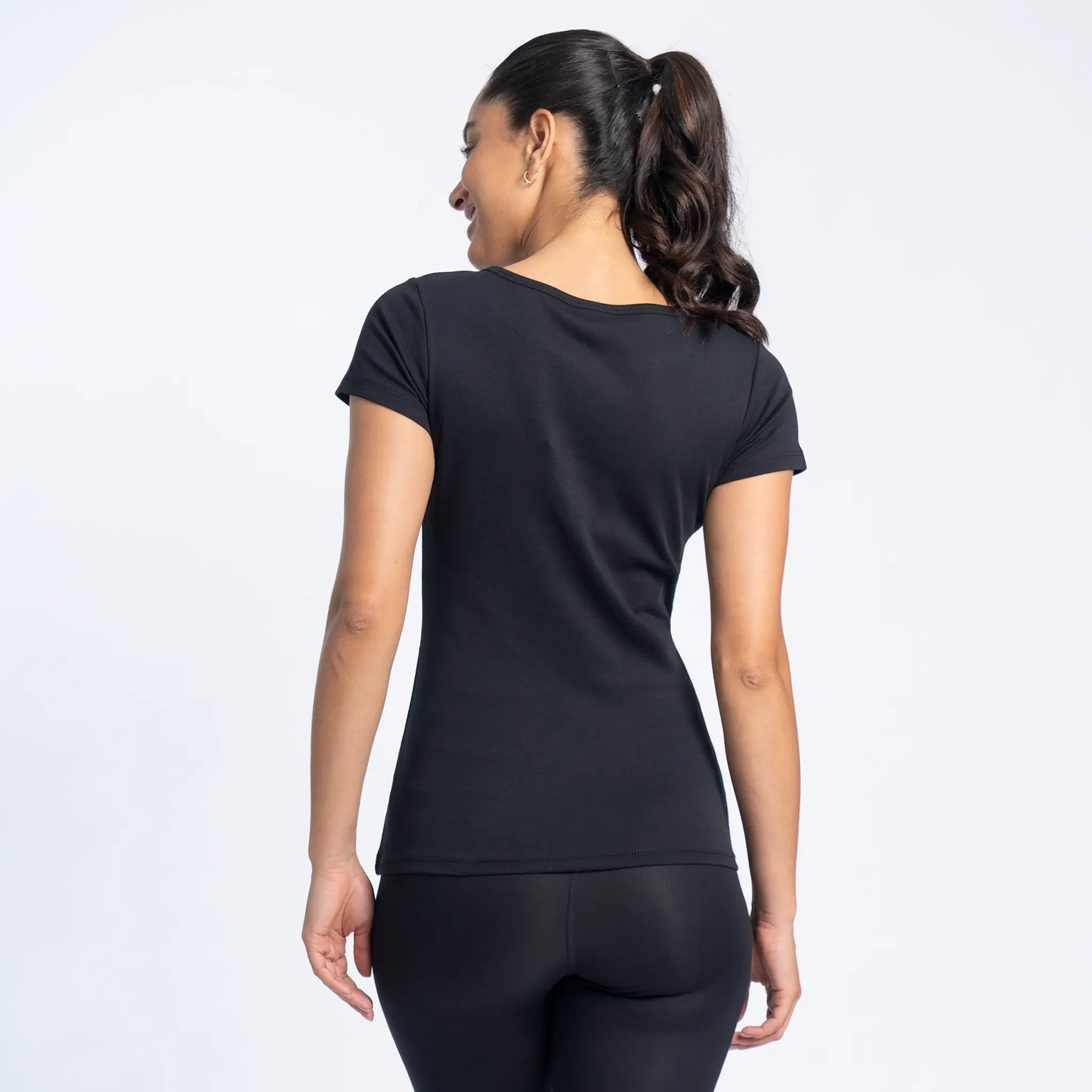 Women's Organic Pima Cotton T-Shirt color Black