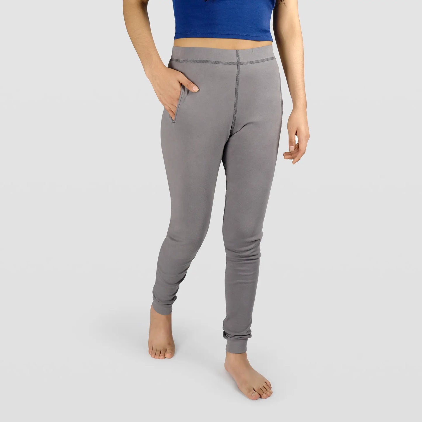 womens sustainable joggers color natural gray