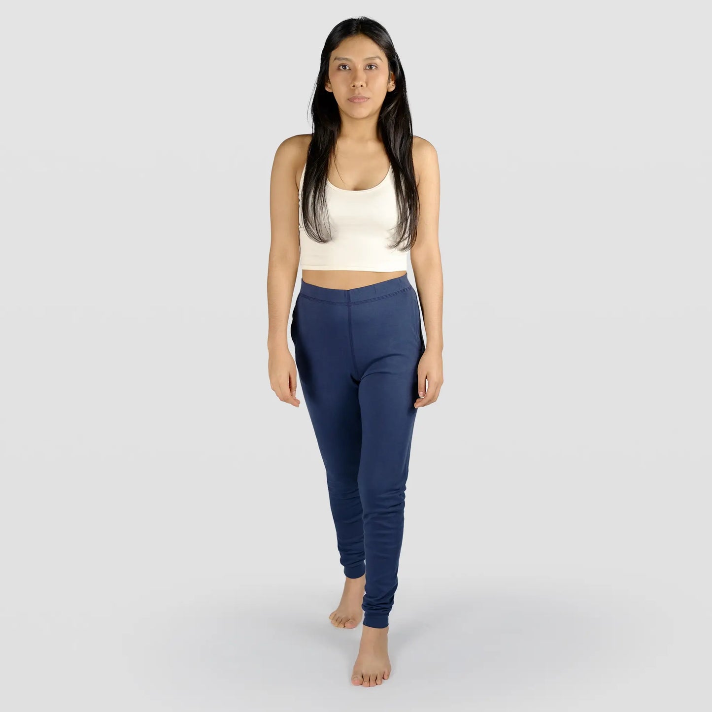 womens sustainable joggers color navy blue