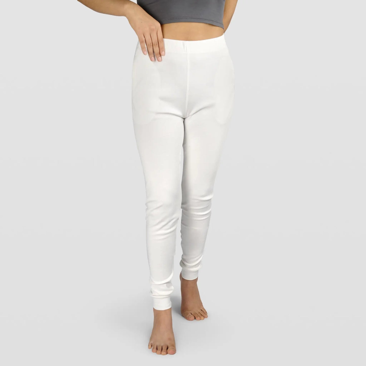 womens sustainable joggers color white