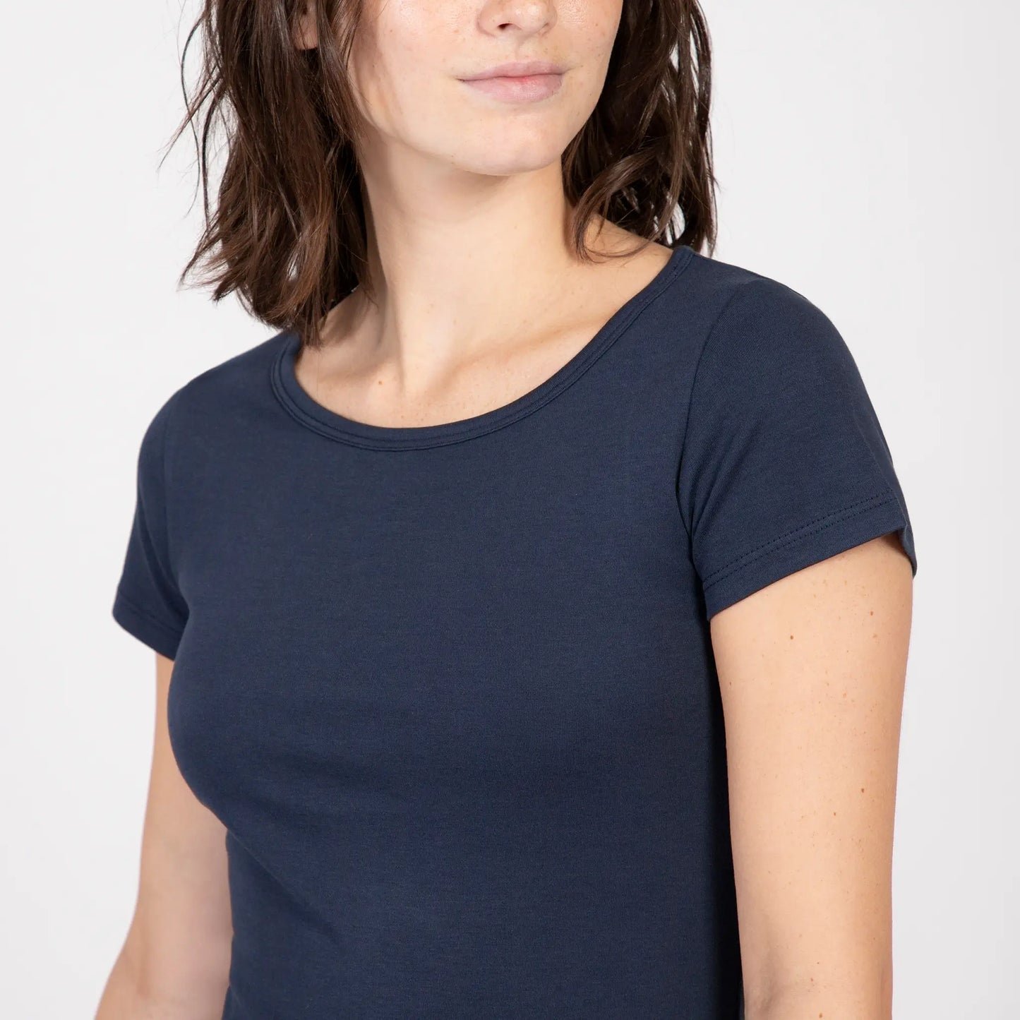 Women's Organic Pima Cotton T-Shirt color Navy Blue