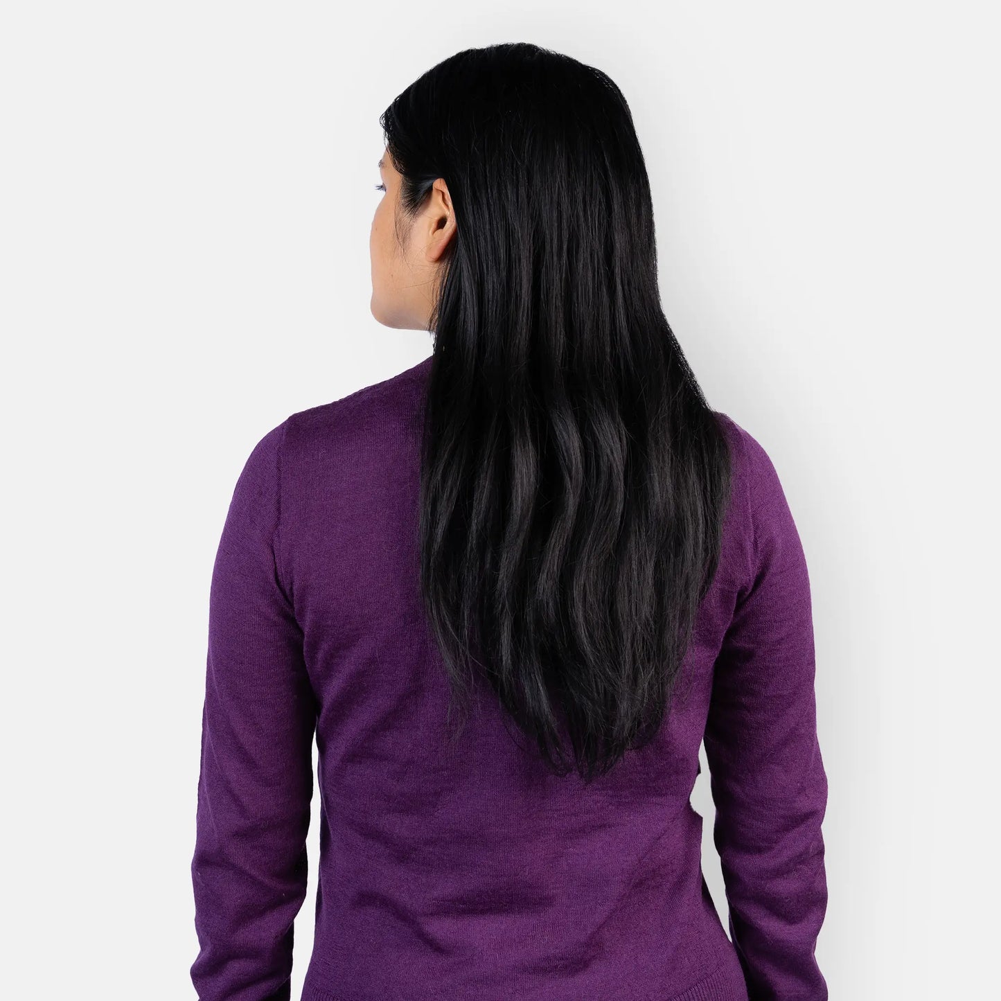 womens always dry alpaca wool sweater color purple