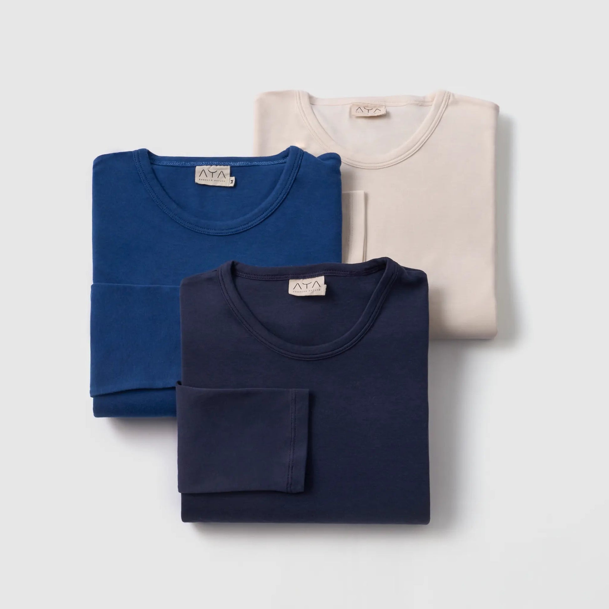 6 Pack - Men's Organic Pima Cotton Long Sleeve Shirts cover