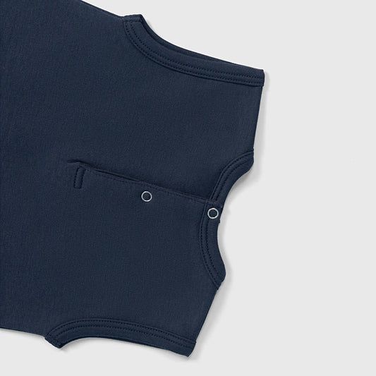 Baby Boy Organic Pima Cotton Sleeveless Romper cover