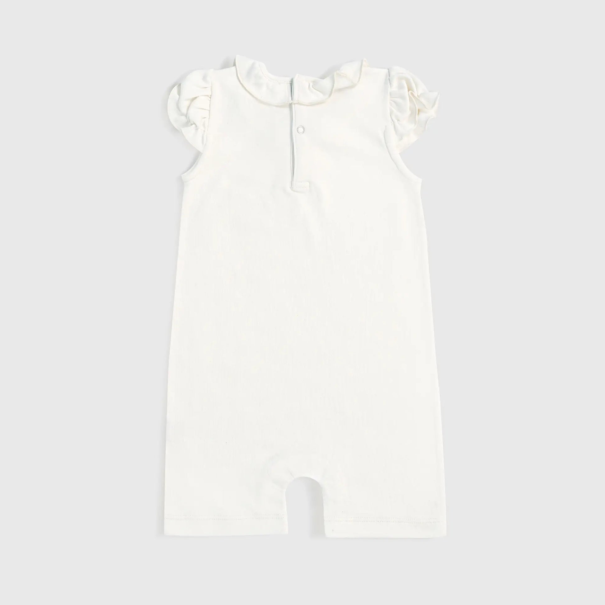 baby girl biodegradable romper color Undyed