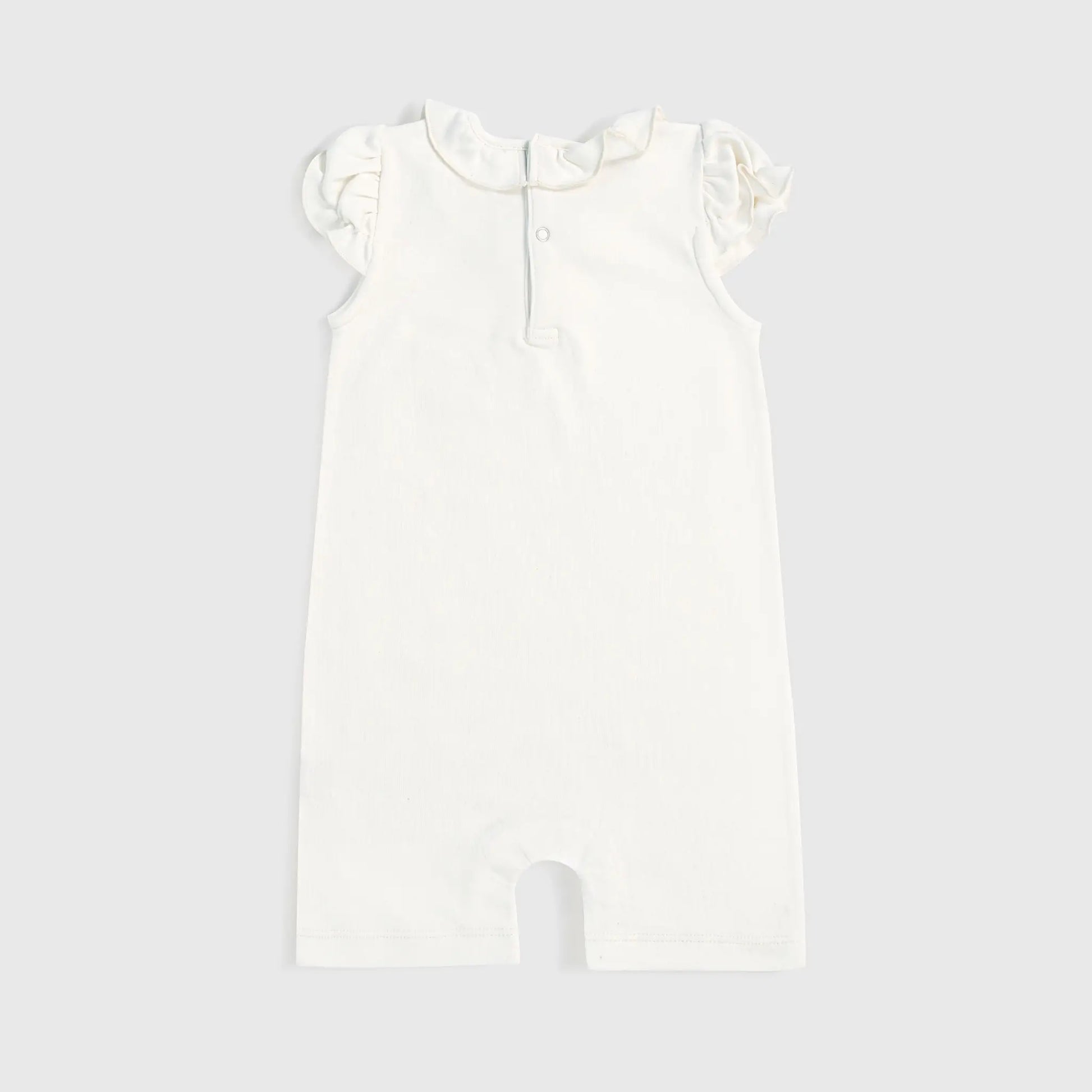 Baby Girl Organic Pima Cotton Sleeveless Romper color Undyed