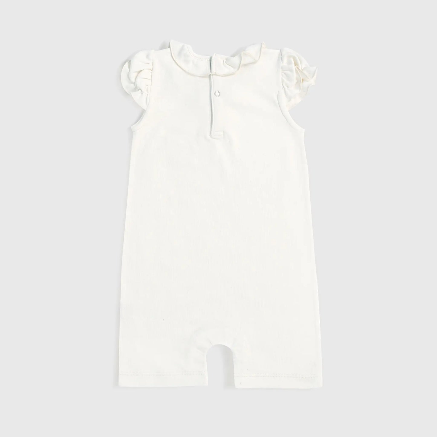 Baby Girl Organic Pima Cotton Sleeveless Romper color Undyed