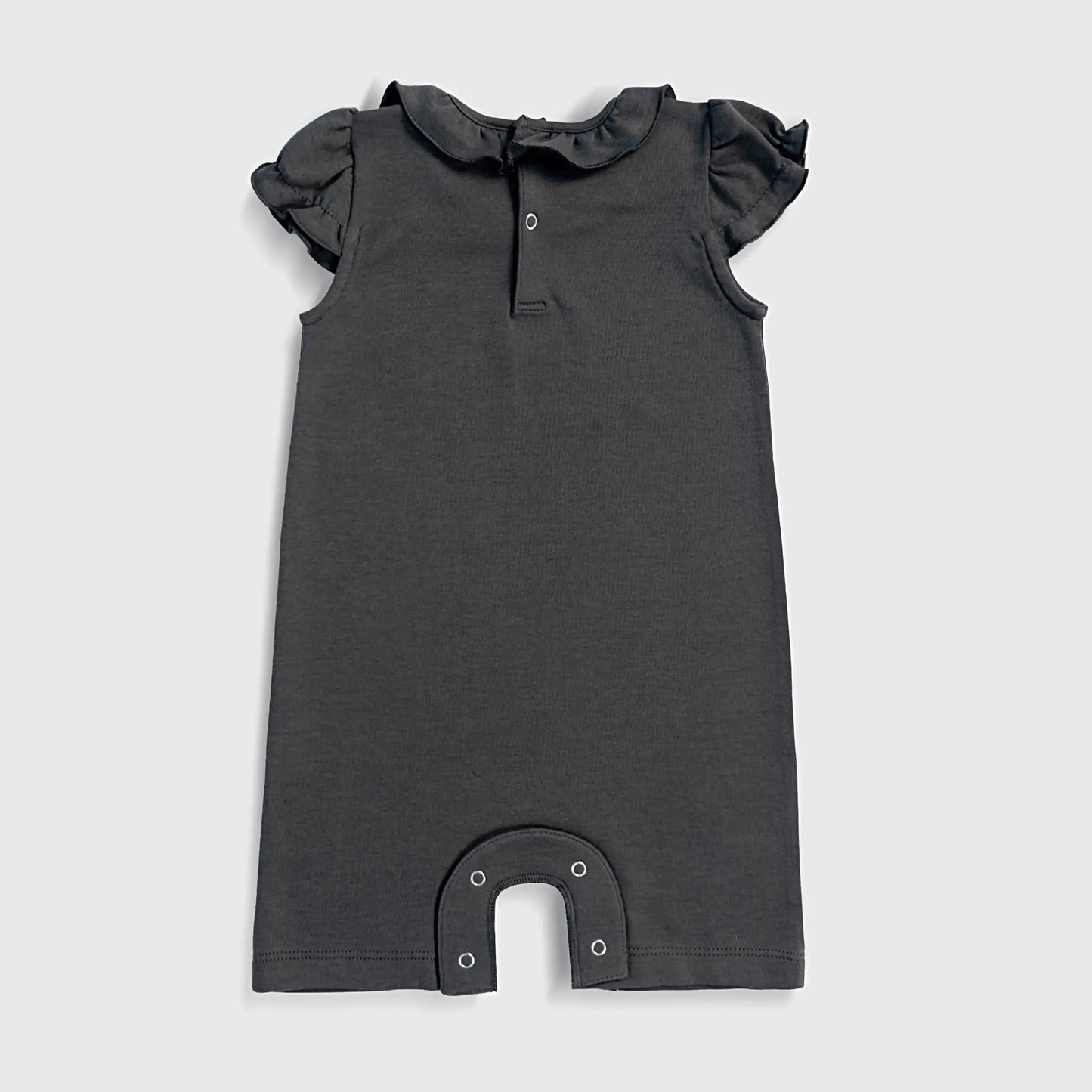 baby girl sustainable romper color gray