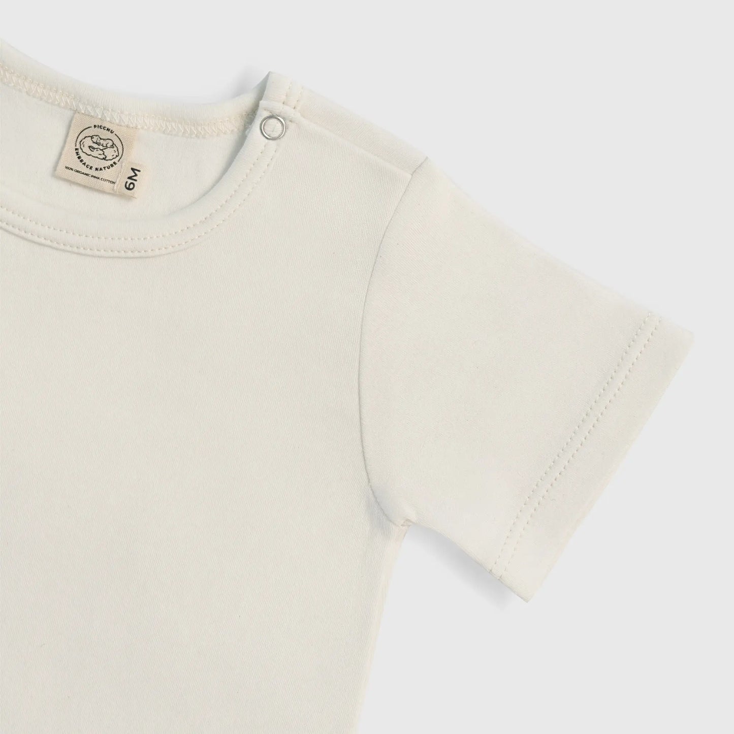 Baby's Organic Pima Cotton Short-Sleeve Bodysuit color Undyed
