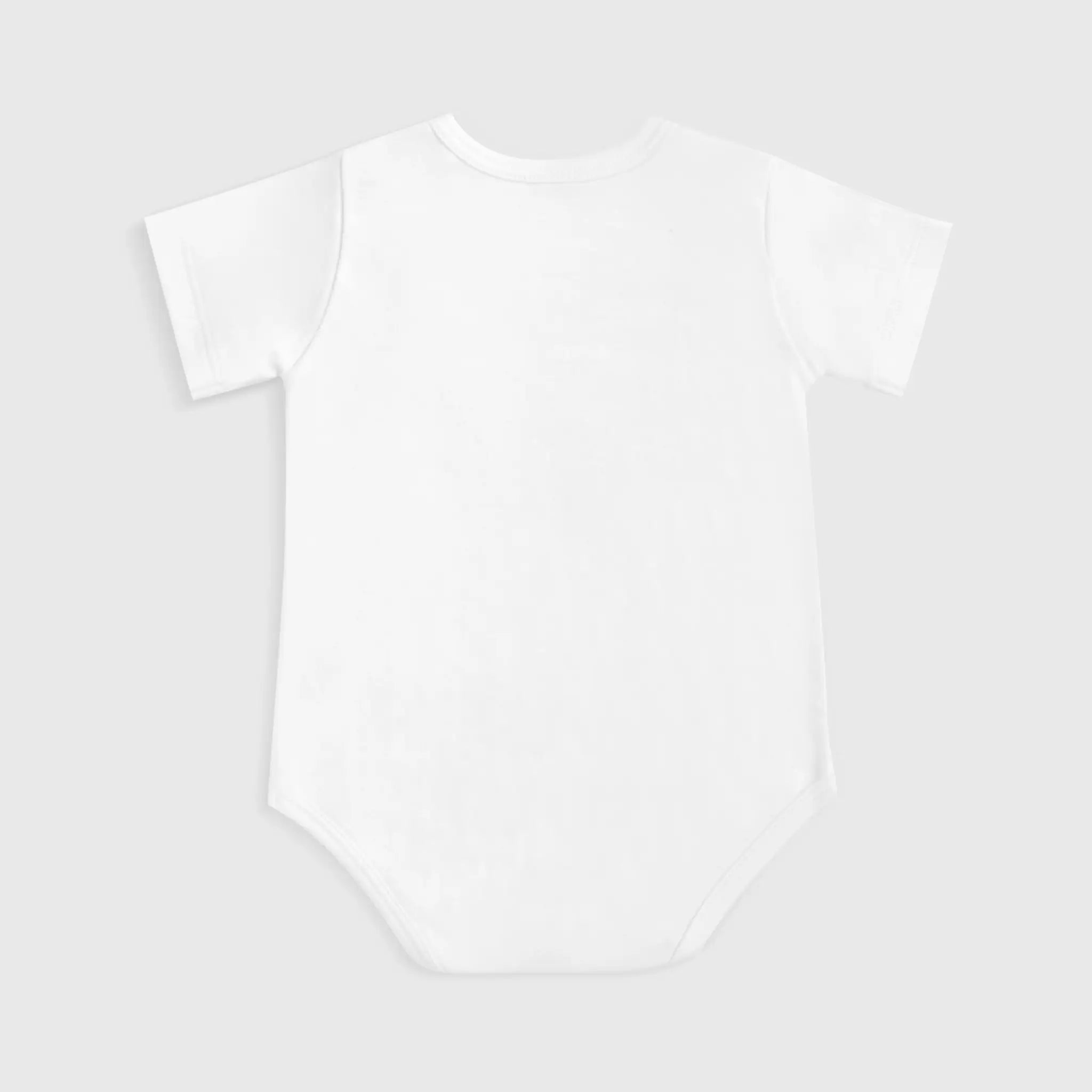 babys biodegradable short sleeve bodysuit color white