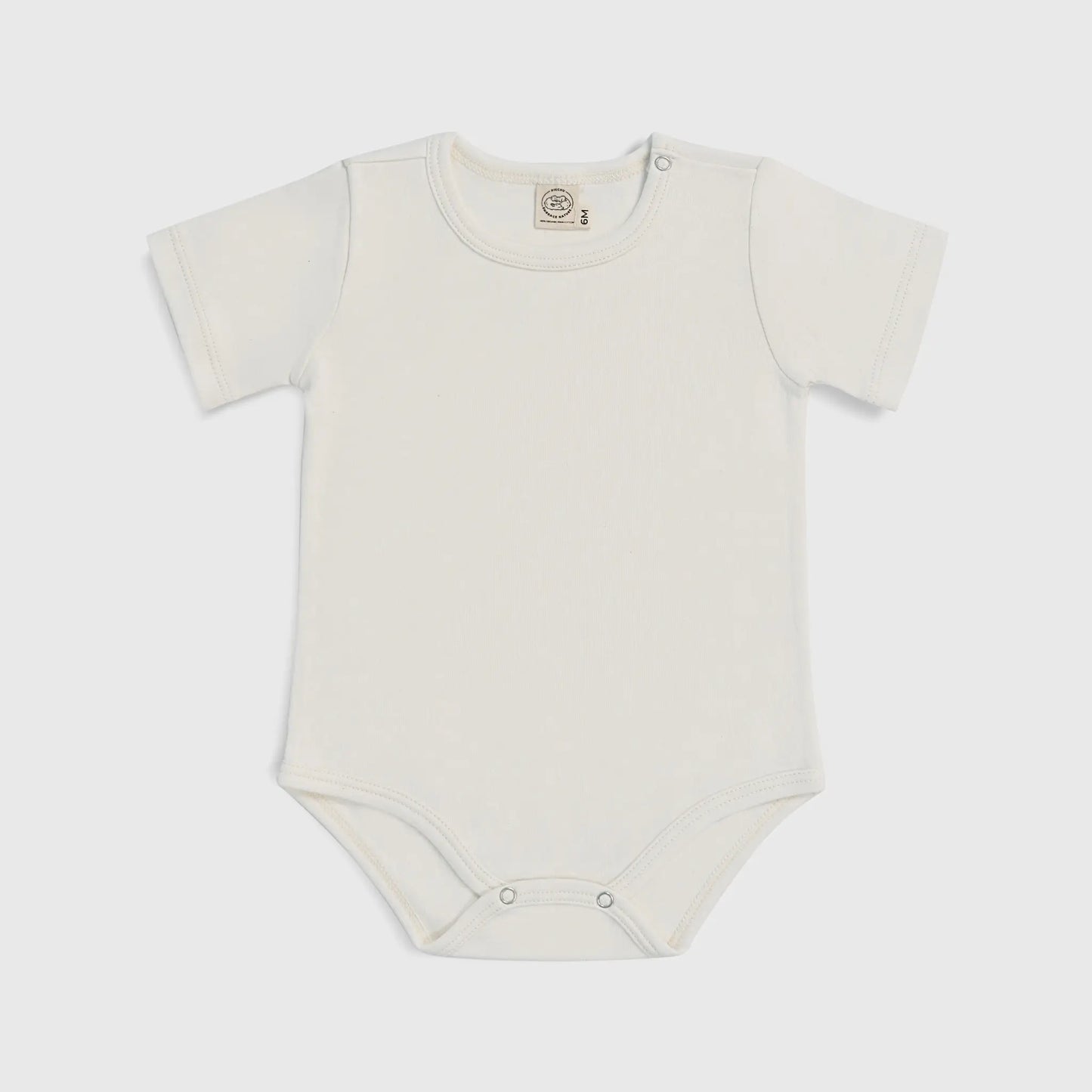 Baby's Organic Pima Cotton Short-Sleeve Bodysuit color Undyed