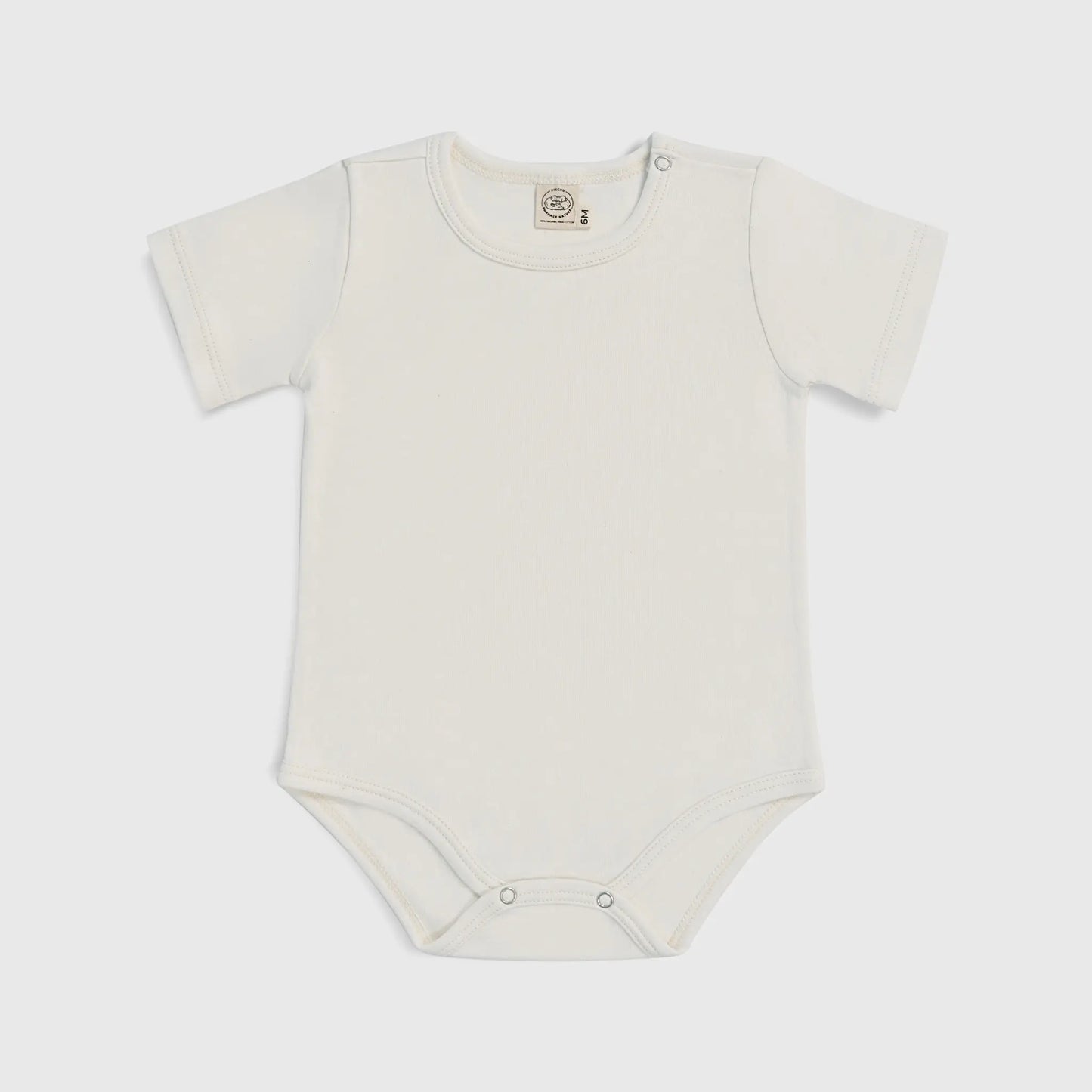 Baby's Organic Pima Cotton Short-Sleeve Bodysuit color Undyed