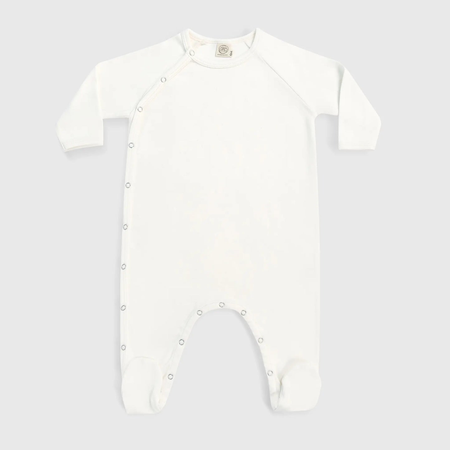 Baby's Organic Pima Cotton Footie Pajamas color Undyed