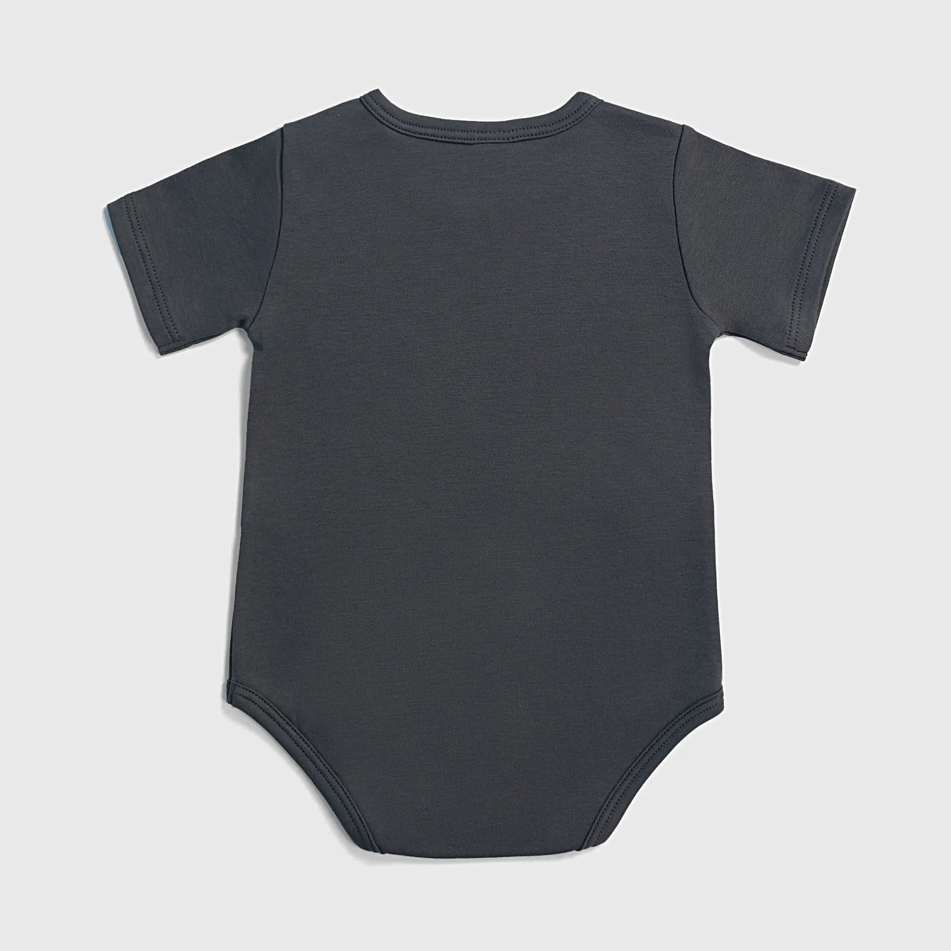 Baby's Organic Pima Cotton Short-Sleeve Bodysuit color Gray