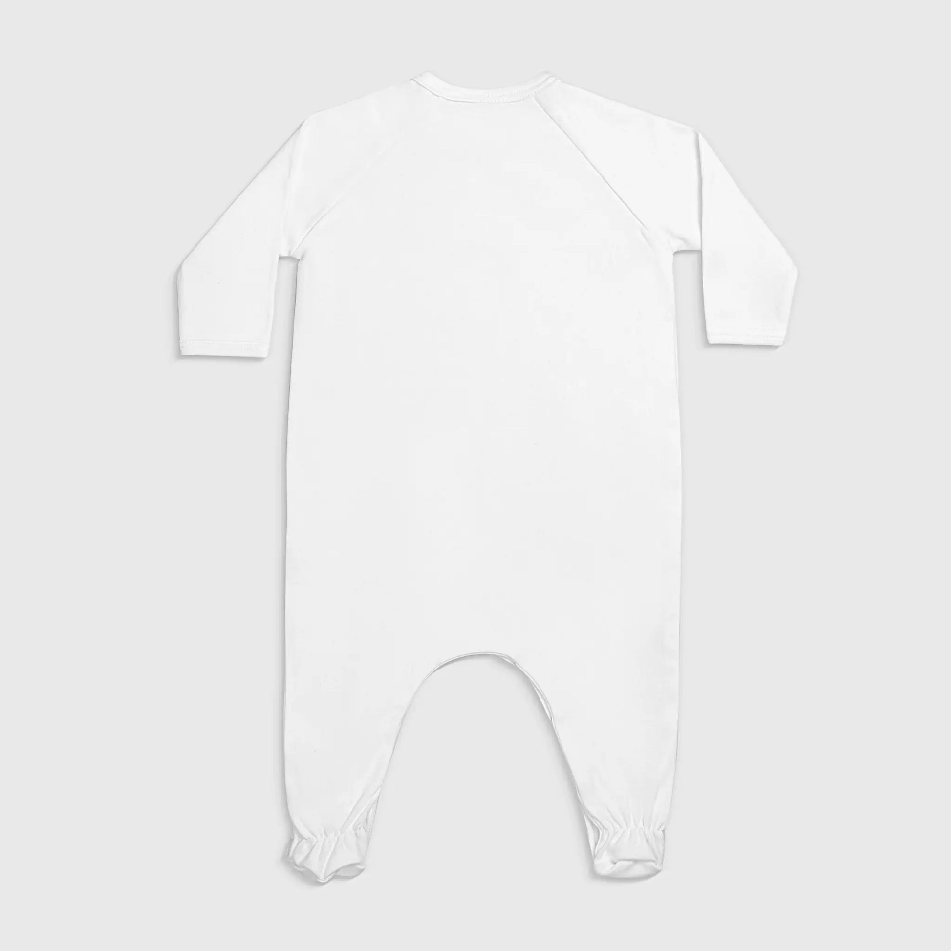 Baby's Organic Pima Cotton Footie Pajamas color White