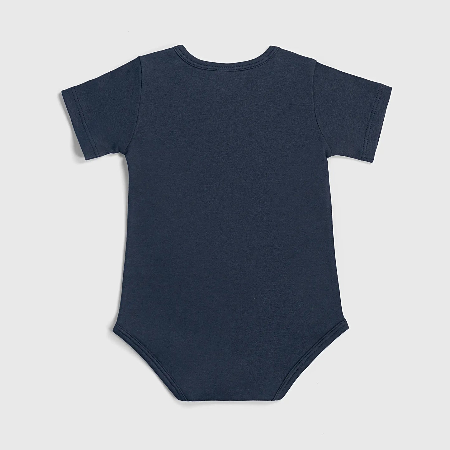 Baby's Organic Pima Cotton Short-Sleeve Bodysuit color Navy Blue