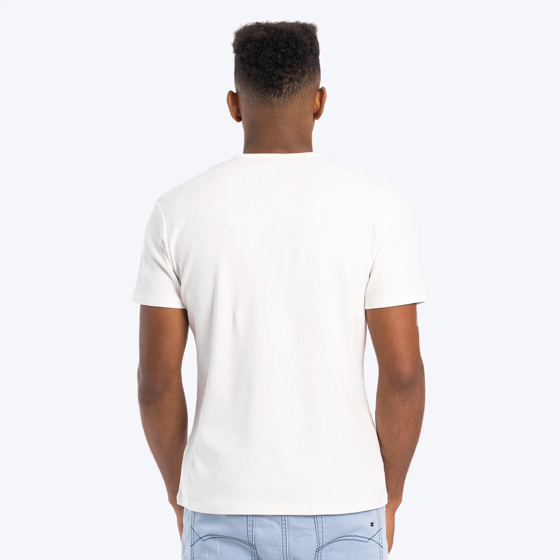 mens 100 cotton tshirt crew neck color white