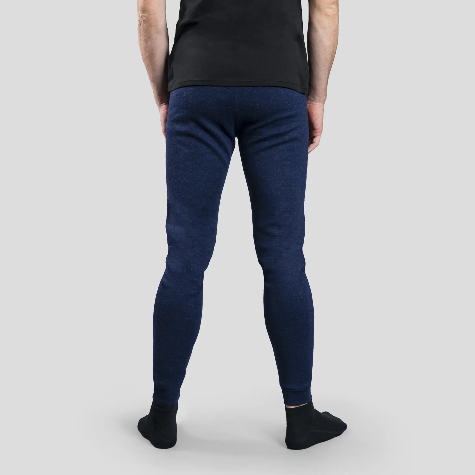 mens biodegradable wool sweatpants color navy blue