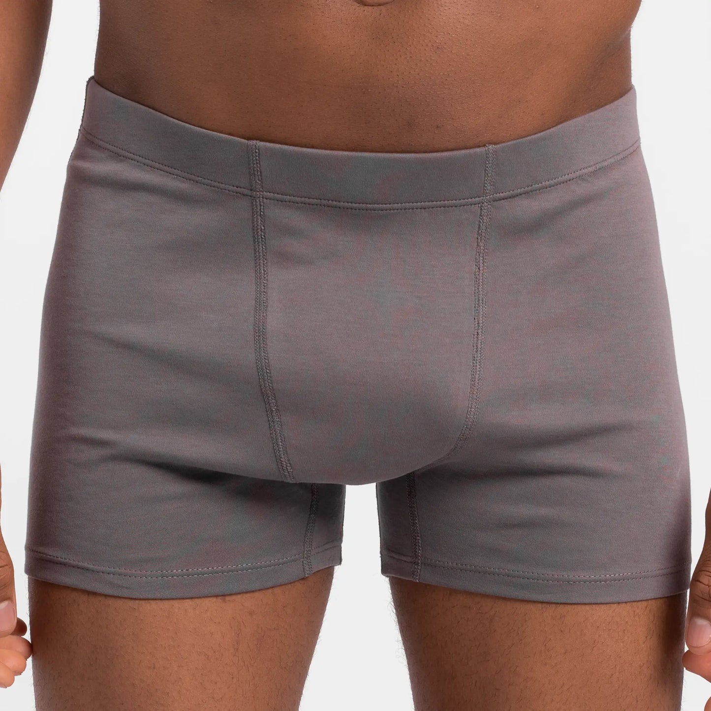 Men's Organic Pima Cotton Boxer Briefs color Natural Gray