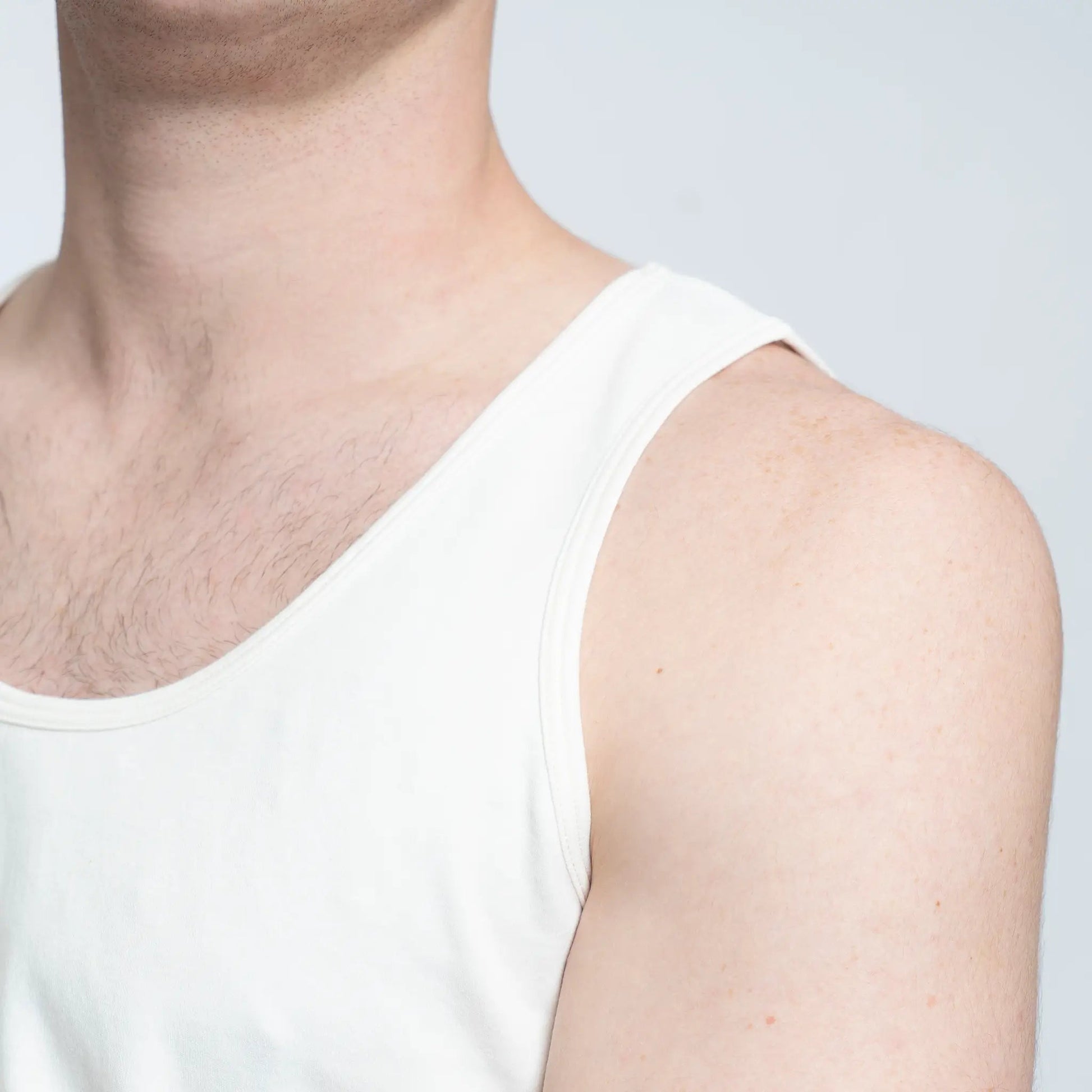 Men's Organic Pima Cotton Tank Top color Undyed