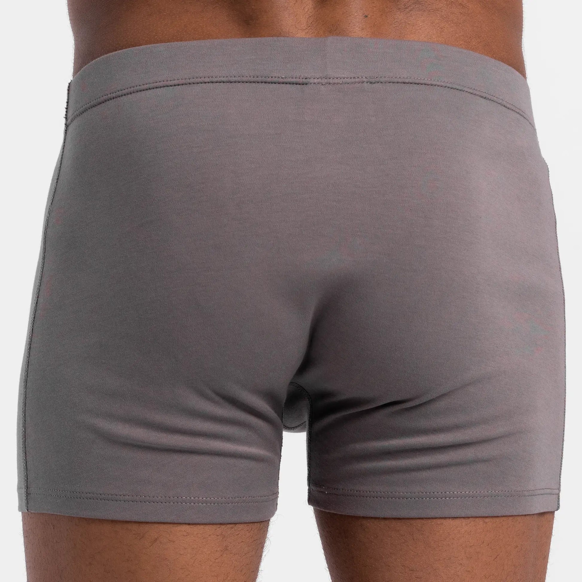 Men's Organic Pima Cotton Boxer Briefs color Natural Gray