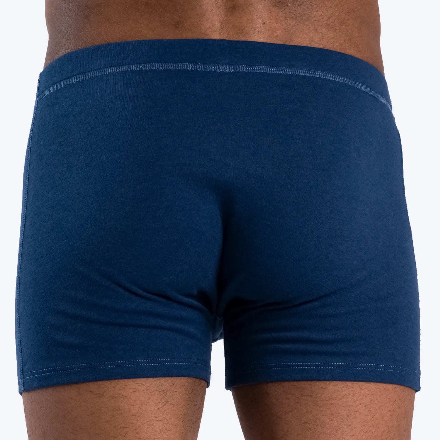 Men's Organic Pima Cotton Boxer Briefs color Natural Blue