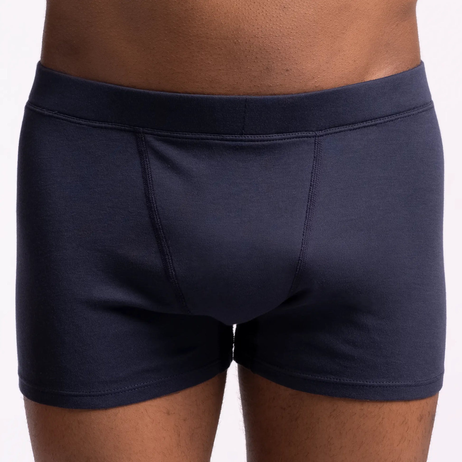 Men's Organic Pima Cotton Boxer Briefs color Navy Blue