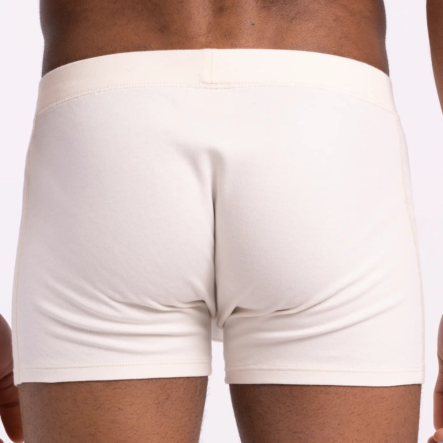natural mens microplastic free boxer briefs color Undyed