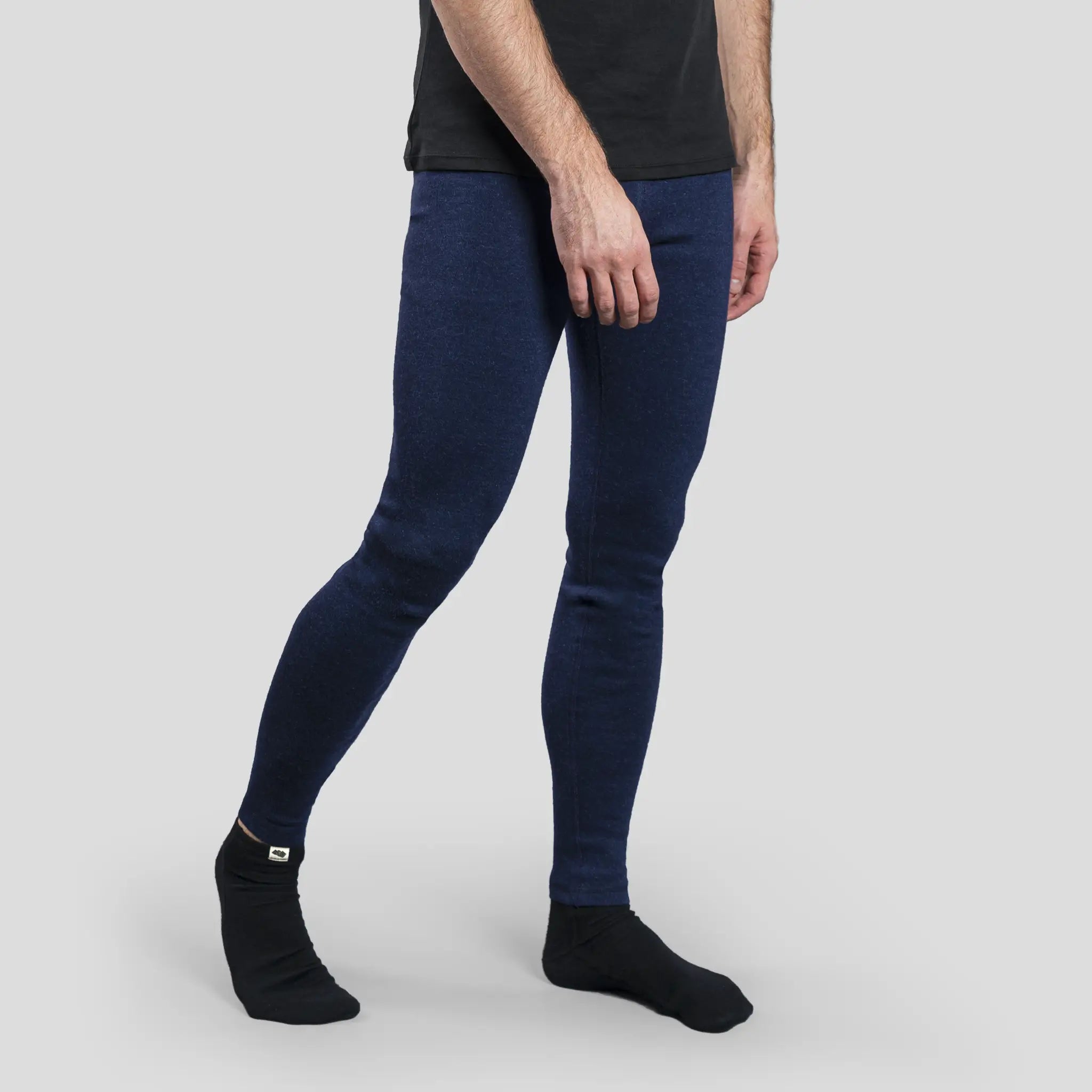 mens most sustainable warm soft joggers color navy blue