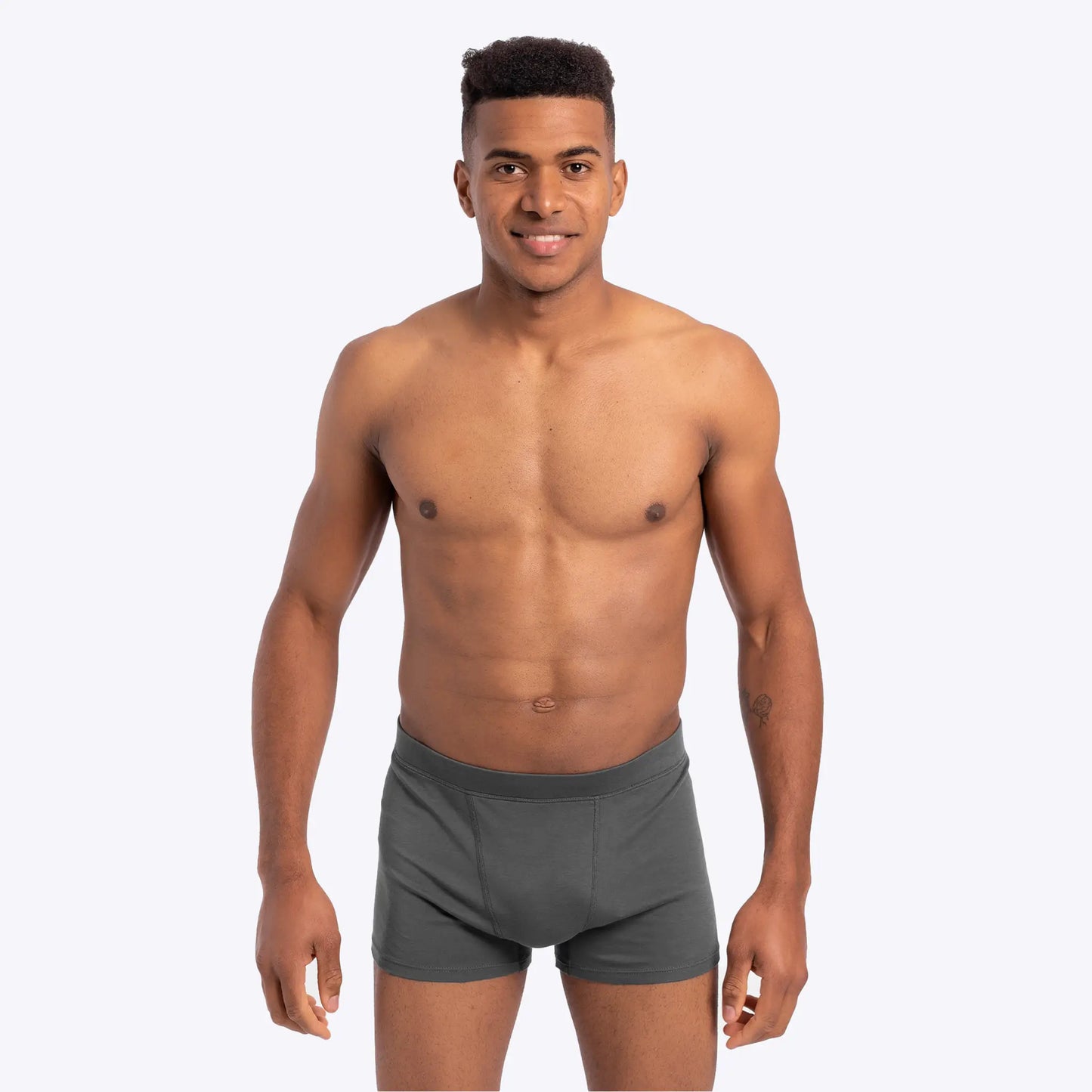 Men's Organic Pima Cotton Boxer Briefs color Gray