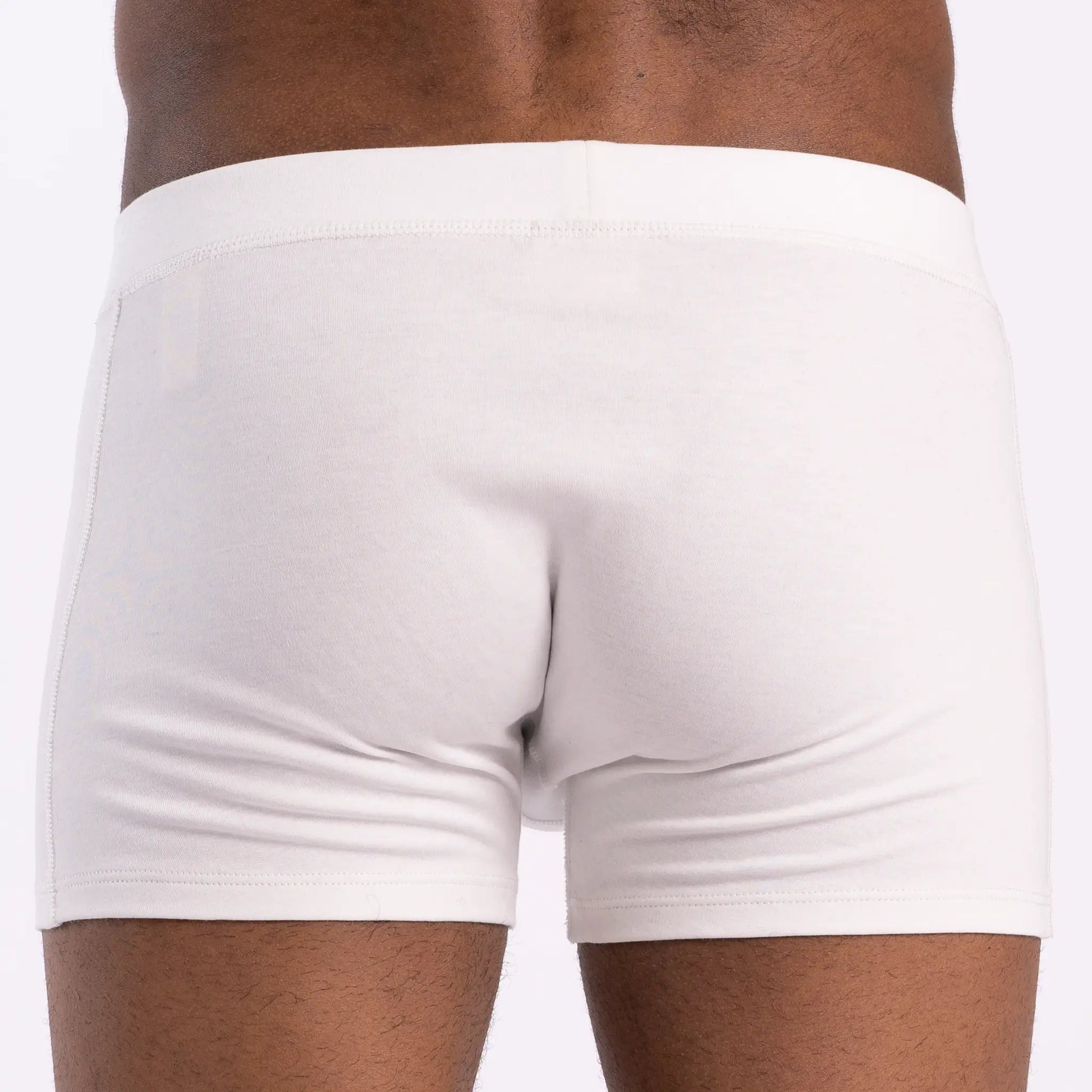 Men's Organic Pima Cotton Boxer Briefs color White