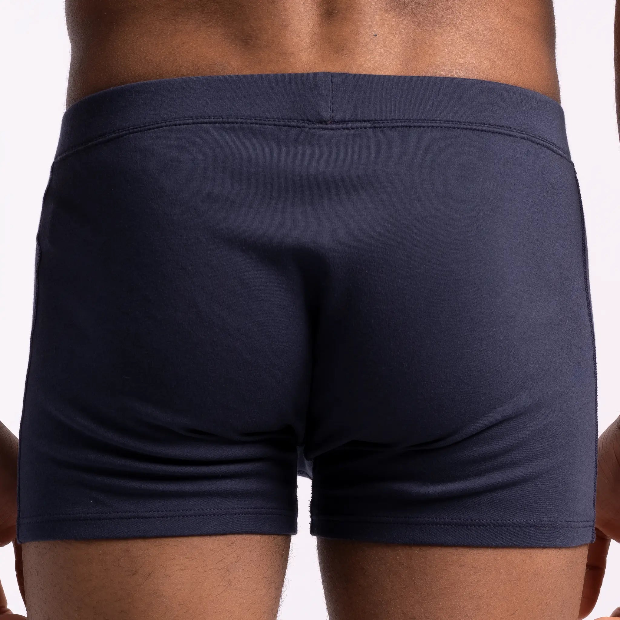 mens sustainable boxer briefs color navy blue