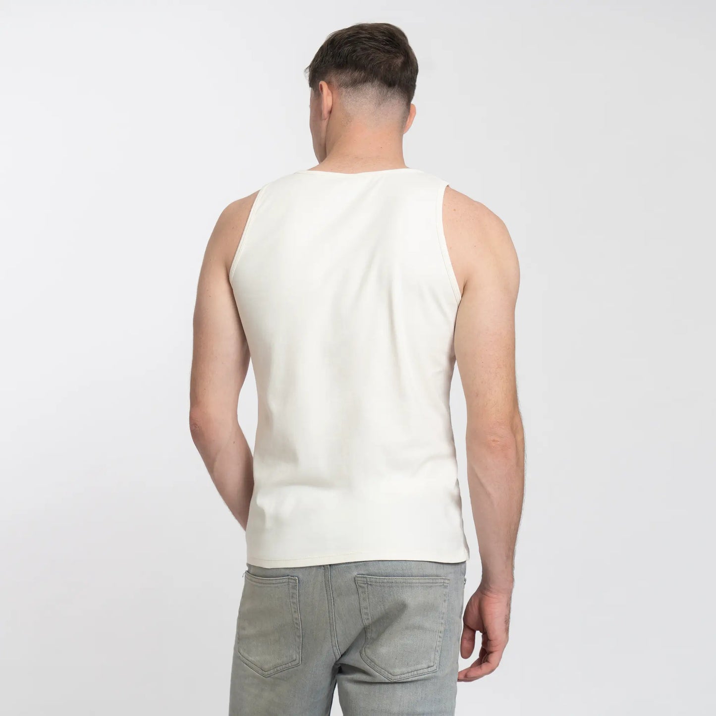 Men's Organic Pima Cotton Tank Top color Undyed