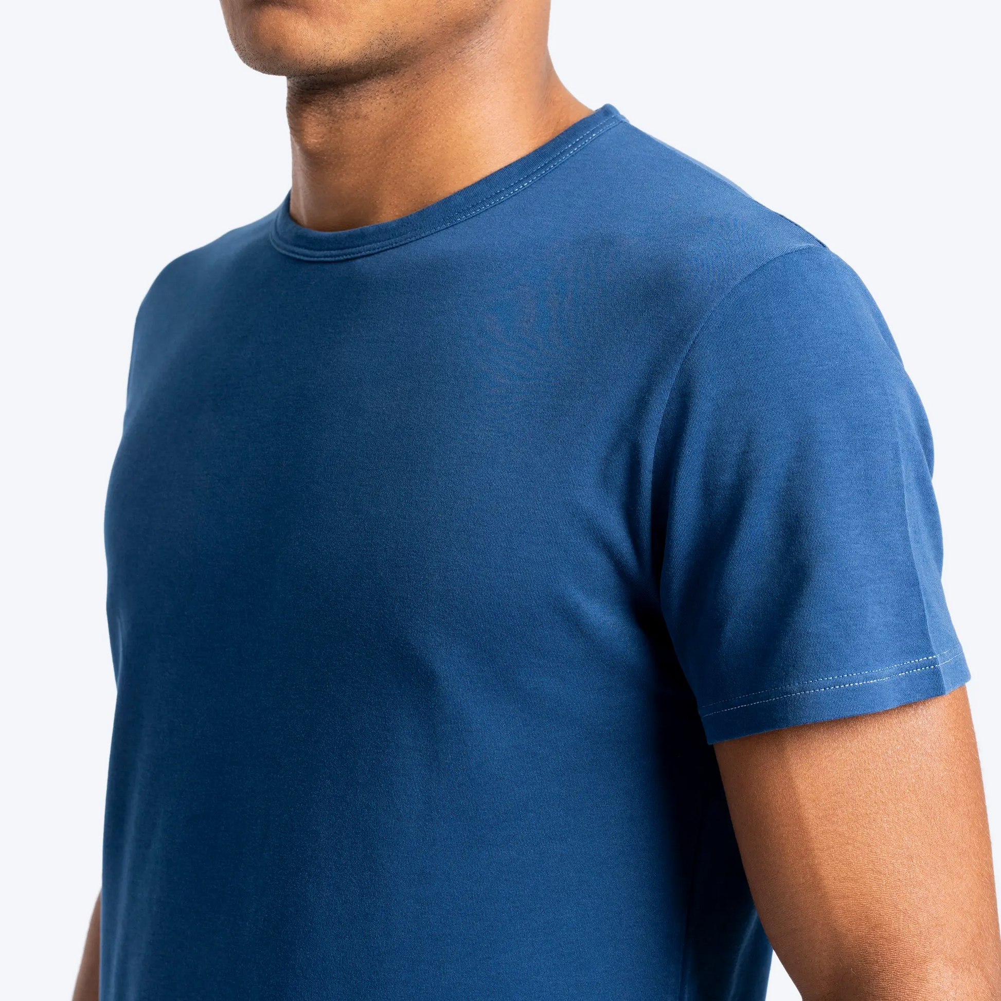 Men's Organic Pima Cotton T-Shirt color Natural Blue