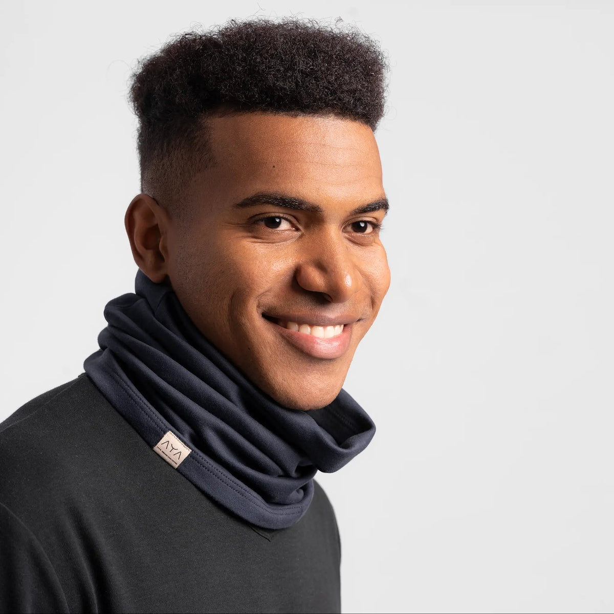 unisex neck gaiter color navy blue