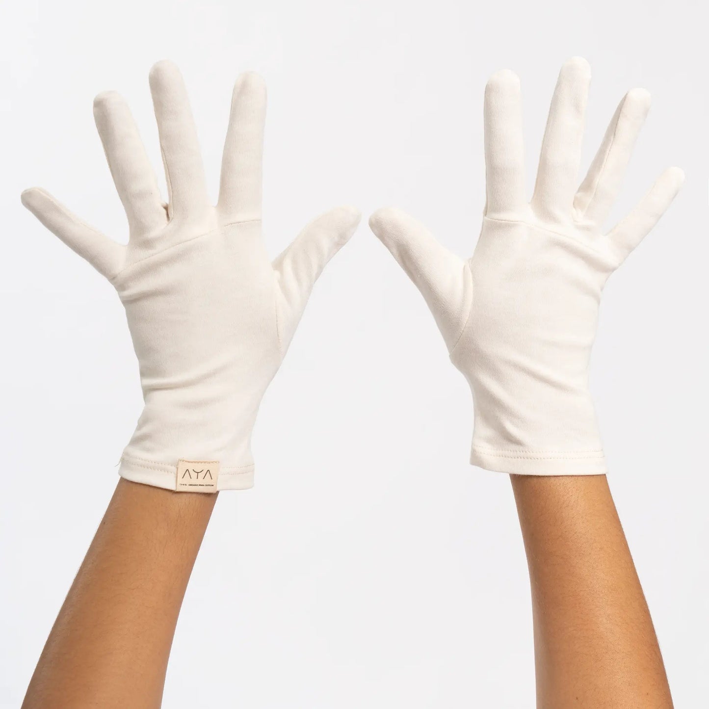 Unisex's Organic Pima Cotton Gloves color White
